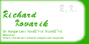 richard kovarik business card